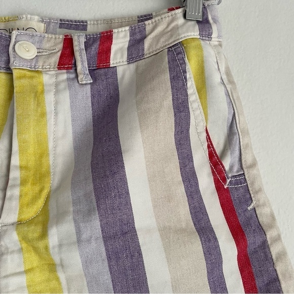 Anthropologie Shorts Anthropologie Rainbow Stripe Chino Shorts white purple - Picture 6 of 10